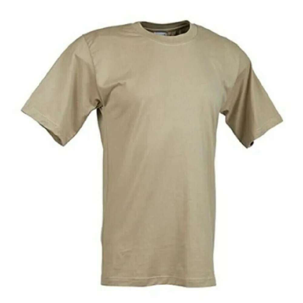 JWOD Skilcraft (3) Pack Tan Sand Army T-shirts DSCP Size Large 42-44